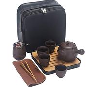 Service à thé en porcelaine for adultes, tasses café et soucoupes avec théière, sucrier pot lait, céramique support métal