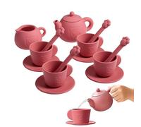 Service À Thé en Silicone - Ensemble De Jouets pour Faire Semblant De Jouer Au Thé | Ensemble De Jeu Théière | Comprend Théières, Tasses, sous-Verres Et Une Cuillère À Café pour Les Garçon