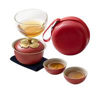 Service à Thé Infuseur en Céramique Forme Orange | Théière en Céramique Artisanale Maison Bureau Appartement Cuisine Dortoir Fête Camping