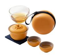 Service à Thé Infuseur en Céramique Forme Orange | Théière en Céramique Artisanale Maison Bureau Appartement Cuisine Dortoir Fête Camping
