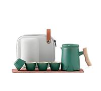 Service à thé japonais, théière chinoise, théière de voyage en céramique Kungfu en porcelaine, sac cadeau portable tout-en-un (couleur : A, taille : )