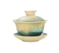 Service à thé Kung Fu en céramique japonaise Sancai-Bibo Gai Bowl