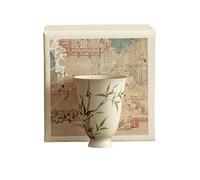 Service à thé Kung Fu frais en céramique peinte à la main aux asperges vertes