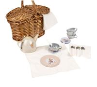 Egmont Toys Dinette en métal dans panier en osier Orange