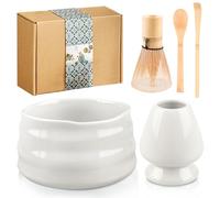 Service A Thé Matcha,5 Pièces Ensemble A Thé Matcha,Ensemble De Fouets A Matcha,Kit De Cérémonie A Matcha Pour La Préparation Traditionnelle Du Thé Matcha (Blanc)