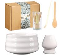Service À Thé Matcha 5 Pièces Ensemble De Thé Matcha Matcha Kit Ensemble À Thé Matcha Ensemble De Fouet À Matcha Avec Bol À Matcha En Céramique, Fouet À Matcha, Fouet À Thé, Cuillère À Thé