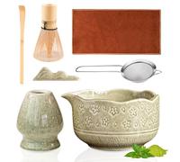 Service A Thé Matcha,7 Pièces Ensemble A Thé Matcha,Ensemble De Fouets A Matcha,Kit De Cérémonie A Matcha Pour La Préparation Traditionnelle Du Thé Matcha