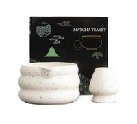 Service à thé Matcha Ensemble De 2 Bols À Matcha, Service Thé, Outil Professionnel For, Support Traditionnel For Fouet(White)