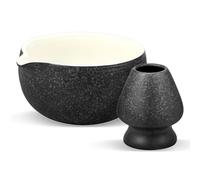 Service à thé Matcha Ensemble de 2 bols à thé et fouets en céramique for matcha, support for fouet théière, outil préparation exquis, for les amateurs