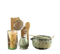 Service à thé Matcha Ensemble de 6 mélangeurs à matcha avec fouet, pinceau, cuillère café, four for boissons, magasin, outils préparation du thé, service(Light cyan 6pcs)