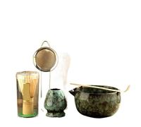 Service à thé Matcha Ensemble de 6 mélangeurs à matcha avec fouet, pinceau, cuillère café, four for boissons, magasin, outils préparation du thé, service(Cyan 6pcs)