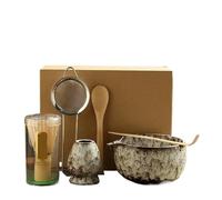 Service à thé Matcha Ensemble de 6 mélangeurs à matcha avec fouet, pinceau, cuillère café, four for boissons, magasin, outils préparation du thé, service(White 6pcs)