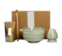 Service à thé Matcha Service à thé Matcha 4 pièces, bol matcha en céramique, support for fouet, cuillère café, outils de préparation du, accessoires for le