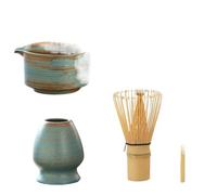 Service à thé Matcha Service à thé Matcha 4 pièces, fouet, cuillère café, service, boissons d'intérieur, outils de préparation du, accessoires(Green)