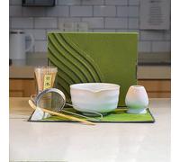 Service à thé matcha traditionnel 7 pièces avec fouet, cuillère et kit de démarrage pour cérémonie matcha authentique, parfait pour les amateurs de thé et les débutants