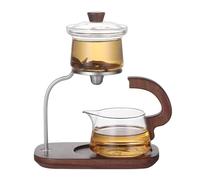 Service à thé Paresseux, Service à thé en Verre, Ensemble de Théière en Verre Automatique, Ensemble de Théière en Verre Rotatif Semi-automatique, Théière Magique pour la Maison,