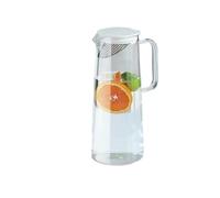 Service à thé Pichet à eau en verre de 1,35 L/1,8 L avec couvercle et poignée for réfrigérateur, carafe thé glacé café, service boissons Service à théière(Transparent,Grand)