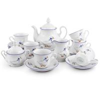 Service à thé, porcelaine de Carlsbad Leander Meadows, Mary-Anne, oie, 15 pièces