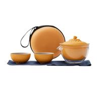 Service à Thé Portable Infuseur en Céramique Forme Orange | Théière en Céramique Artisanale Maison Bureau Appartement Cuisine Dortoir Fête Camping