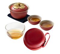 Service à Thé Portable Infuseur en Céramique Forme Orange | Théière en Céramique Artisanale Maison Bureau Appartement Cuisine Dortoir Fête Camping