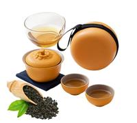 Service à Thé Portable Infuseur en Céramique Forme Orange | Théière en Céramique Artisanale Maison Bureau Appartement Cuisine Dortoir Fête Camping
