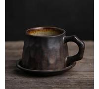 Service A Thé Pour Adultes Tasse À Café En Grès Eau Créative Simple Céramique Faite La Main D'art Rétro Ensemble Tasses Et Soucoupes Services A Thé Portables(D)