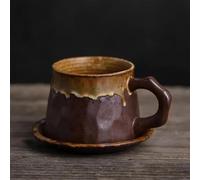 Service A Thé Pour Adultes Tasse À Café En Grès Eau Créative Simple Céramique Faite La Main D'art Rétro Ensemble Tasses Et Soucoupes Services A Thé Portables(E)
