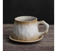 Service A Thé Pour Adultes Tasse À Café En Grès Eau Créative Simple Céramique Faite La Main D'art Rétro Ensemble Tasses Et Soucoupes Services A Thé Portables(A)
