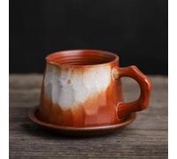 Service A Thé Pour Adultes Tasse À Café En Grès Eau Créative Simple Céramique Faite La Main D'art Rétro Ensemble Tasses Et Soucoupes Services A Thé Portables(B)