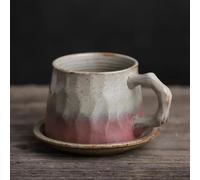 Service A Thé Pour Adultes Tasse À Café En Grès Eau Créative Simple Céramique Faite La Main D'art Rétro Ensemble Tasses Et Soucoupes Services A Thé Portables(C)