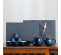 Service A Thé Pour Adultes Tasse Thé En Céramique Expresso Arabe Café Kung Fu Chinois Ensembles Tasses Clair Bol Japonais Boîte Service 6 Pièce/ensemble Services A Thé Portables(B)