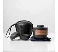 Service A Thé Pour Adultes Théière Portable Voyage En Plein Air Une Quatre Tasses Cadeau Vintage Céramique Et Porcelaine Service À Thé Kung Fu Styliste Chinois Services A Thé Portables(A)