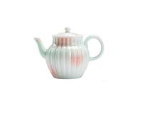 Service A Thé Pour Adultes Théière Service De Cérémonie Du Thé Cravate À Guan Yin Jasmin Type Bouilloire Porcelaine Verte Et Rose Rayures Vertes Services A Thé Portables(Type-B)