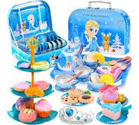 Service À Thé Pour Enfants,50 Pièces Jouet De Cuisine Faisant Semblant,Tea Party Jeux De Rôle,Dînette Accessoire Jeux De Cuisine Pour Filles 3 À 7 Ans