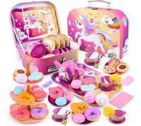 Service À Thé Pour Enfants Jouets Dînette Accessoire Jeux De Cuisine Jouet De Cuisine Faisant Semblant Pour Filles 3 4 5 6 7 8 Ans (Licorne)