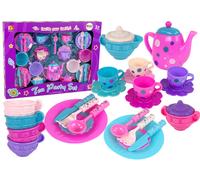 Service à thé Tasses Assiettes Couverts Bols Lilas