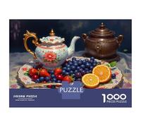 Service à thé Vintage Still Life 1000 Pièces Puzzle Adultes Puzzle Carton Recy oup De Cœur des Familles, Activité De Fête, Cadeau Anniversaire Et Pause Bureau Cool 38x26cm/1000pcs