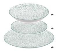 Secret de Gourmet - Service de Table 18 Pièces Jasmin 27cm Vert G