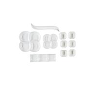 Service apéritif 10 pièces - Coupelles et plateaux en céramique blanc