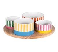 Service apéritif 4 pièces Dolce Vita 29,5 cm - Table Passion - Décoré - Porcelaine G