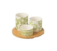 Service Apéritif 4 Pièces "Fiesta Sud" 20 cm Vert