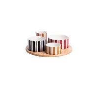 Service apéritif 4 pièces Singita 28,5 cm - - Multicolore - Porcelaine