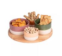 Service apéritif 4pc D25,5cm Hawa