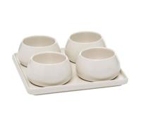 Service Apéritif 5 Pièces ""Nora"" 21cm Blanc