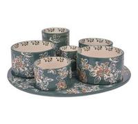 Service apéritif 6 pièces Faustine - Table Passion - Vert - Grès G