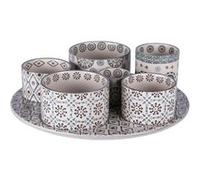 Service apéritif 6 pièces Nelson - Table Passion - Décoré - Porcelaine G