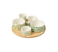 Service Apéritif 7 Pièces "Fiesta Sud" 30cm Vert
