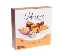 Table Passion - Service apéritif Udaipur - 7 pièces Ø 34 cm - Porcelaine multicolore
