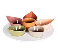 Service apéritif 7 pièces Udaipur 34 cm - Table Passion - Multicolore - Porcelaine Multicolore G