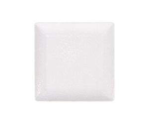 Service Assiettes DENA carrées de 12 Pièces plates en Porcelaine blanche, plat de service pour entrées desserts et salades - Longueur 24 x largeur 24